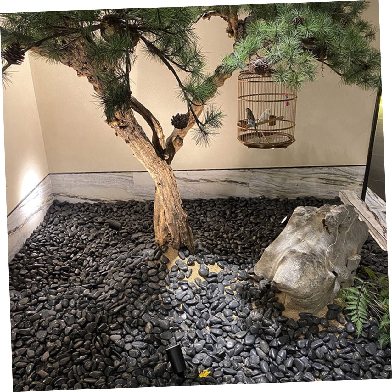 黒い装飾用石 Amazon.co.jp: ORFOFE 装飾石 水槽の装飾用小石 黒い庭の岩 造園 小石